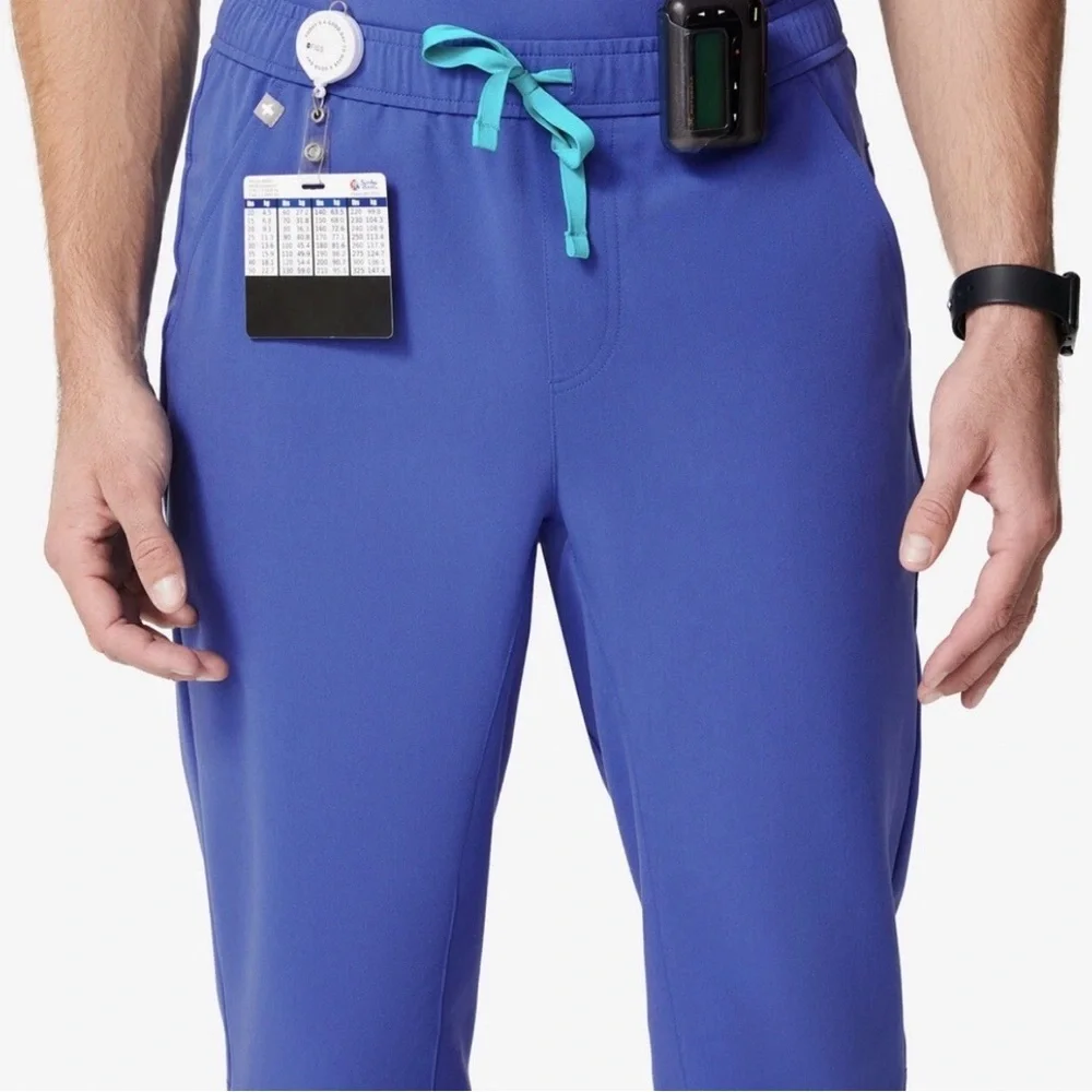 Figs Men's Tansen Jogger in Denim Blue Size Medium Scrubs Medical Nursing
